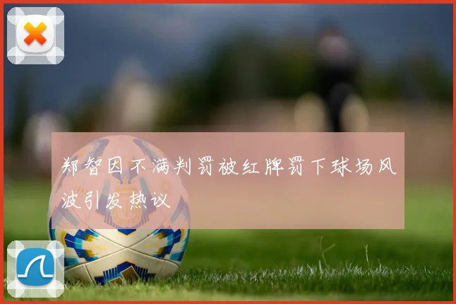 郑智因不满判罚被红牌罚下球场风波引发热议